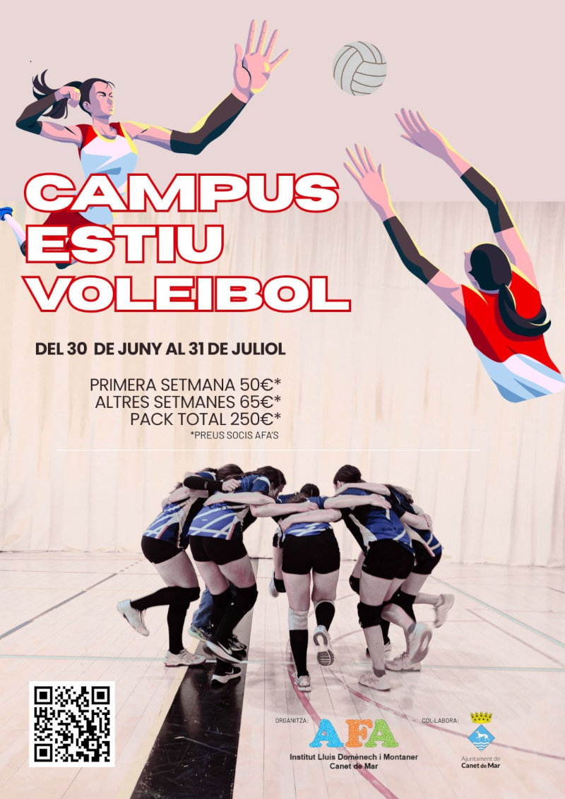Cartell del Campus d'estiu de Voleibol